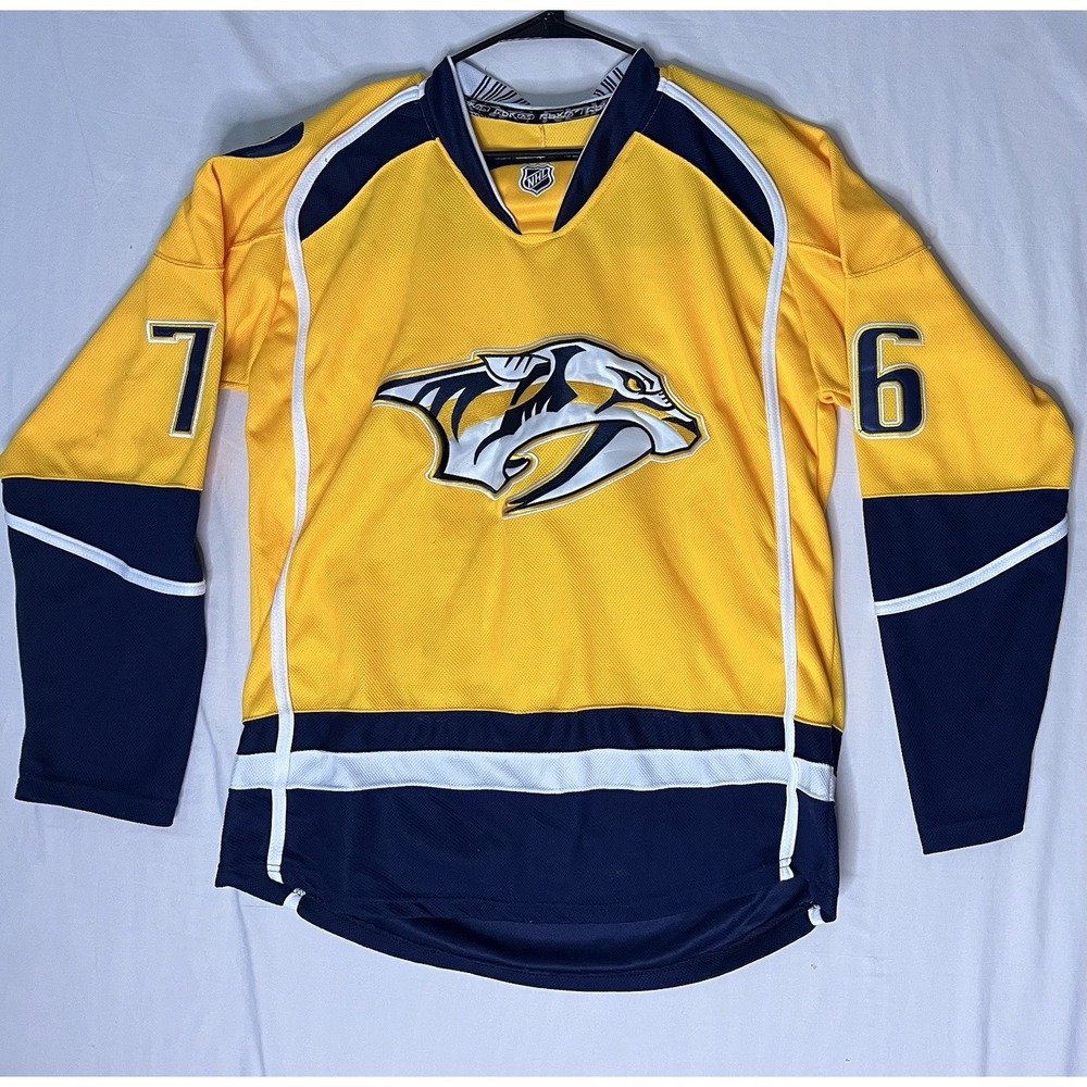 Reebok Nashville Predators PK Subban Team Issued Hockey Jersey Yellow #76 NHL